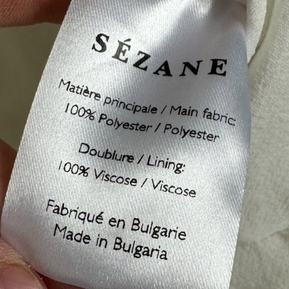 Sezane White Midi Wrap Dress Apolline Ecru White Size 36 French US 4 Minimalist - Picture 8 of 14